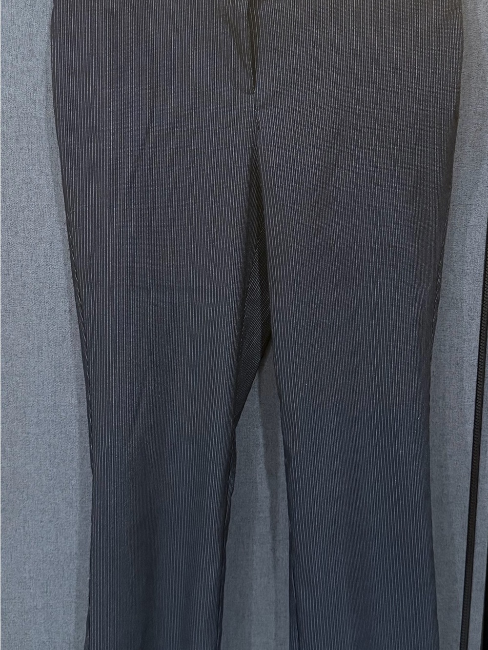 Lane Bryant Black Pinstripe Straight-Leg Dress Pants